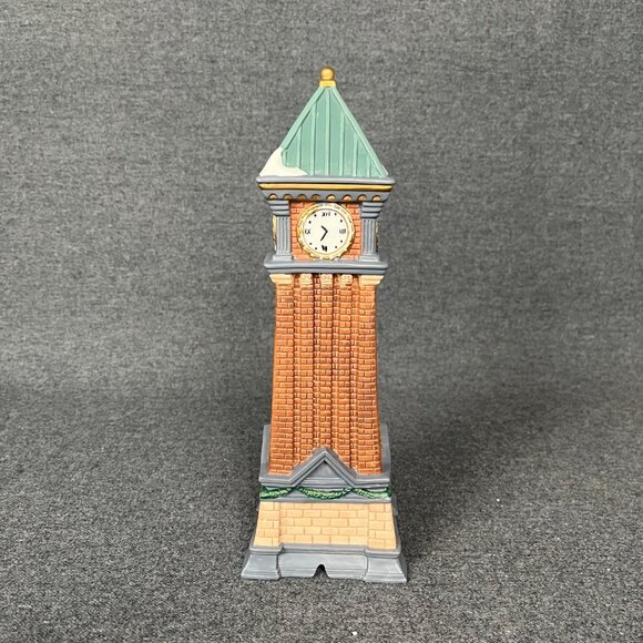 Heartland Valley 1998 Christmas Village Deluxe Lighted Clock Tower - Picture 7 of 9